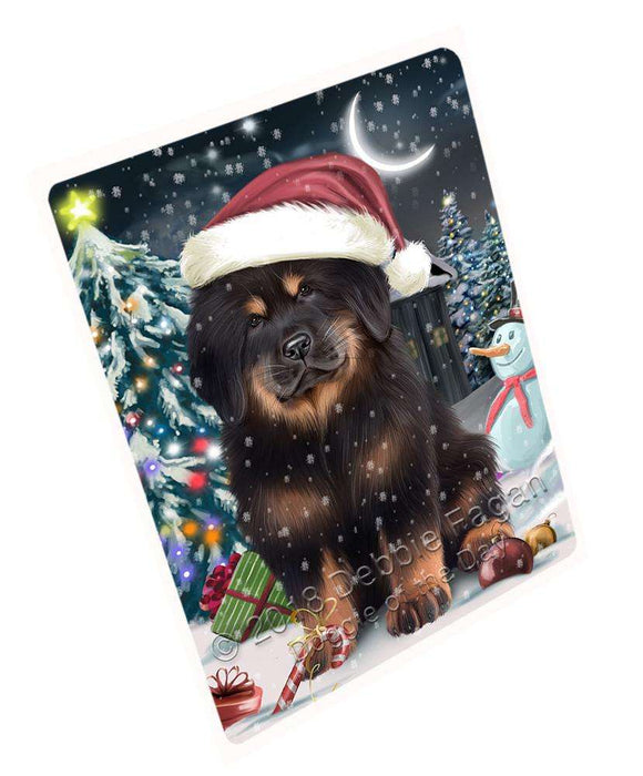 Have a Holly Jolly Christmas Happy Holidays Tibetan Mastiff Dog Large Refrigerator / Dishwasher Magnet RMAG86424