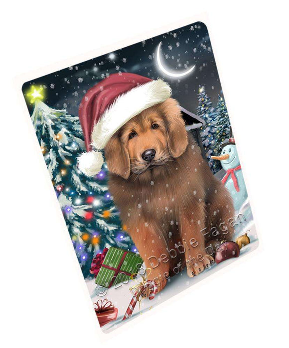 Have a Holly Jolly Christmas Happy Holidays Tibetan Mastiff Dog Large Refrigerator / Dishwasher Magnet RMAG86436