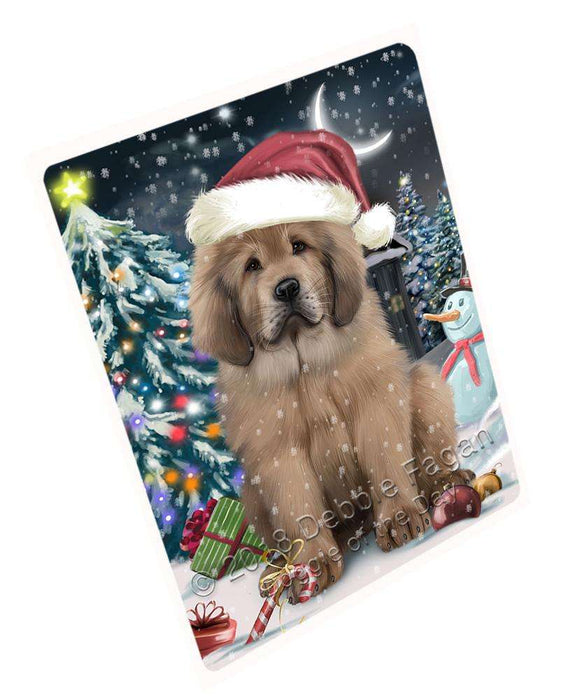 Have a Holly Jolly Christmas Happy Holidays Tibetan Mastiff Dog Large Refrigerator / Dishwasher Magnet RMAG86442