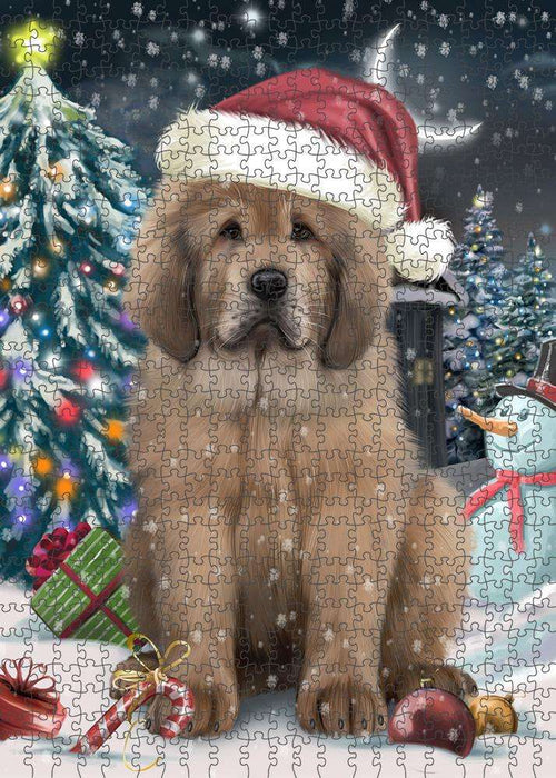 Have a Holly Jolly Christmas Happy Holidays Tibetan Mastiff Dog Puzzle with Photo Tin PUZL84196
