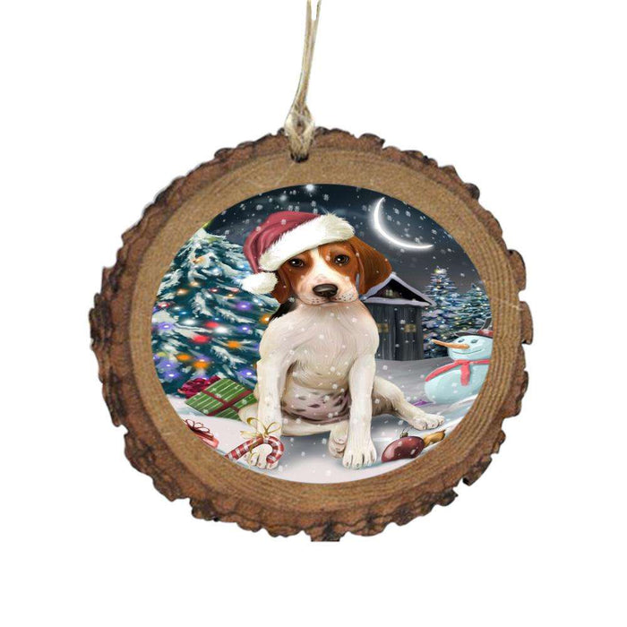 Have a Holly Jolly Christmas Happy Holidays Treeing Walker Coonhound Dog Wooden Christmas Ornament WOR48245