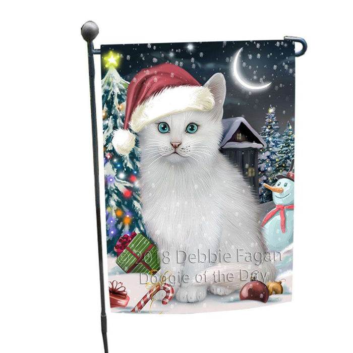 Have a Holly Jolly Christmas Happy Holidays Turkish Angora Cat Garden Flag GFLG54325
