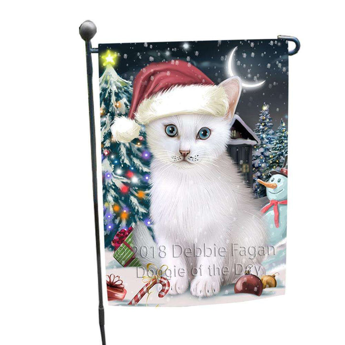 Have a Holly Jolly Christmas Happy Holidays Turkish Angora Cat Garden Flag GFLG54326