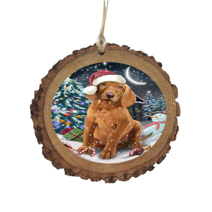 Have a Holly Jolly Christmas Happy Holidays Vizsla Dog Wooden Christmas Ornament WOR48250
