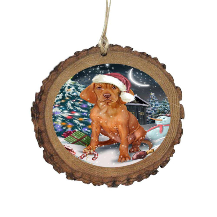Have a Holly Jolly Christmas Happy Holidays Vizsla Dog Wooden Christmas Ornament WOR48251