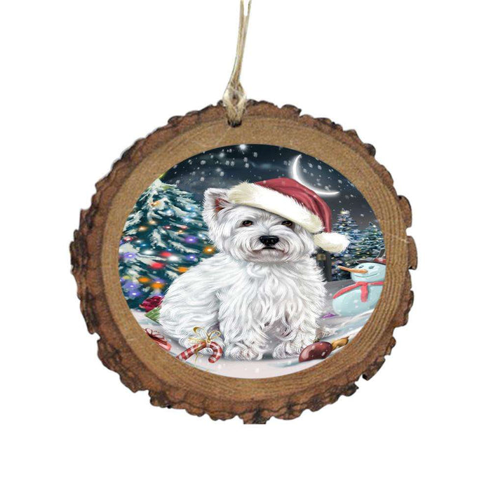 Have a Holly Jolly Christmas Happy Holidays West Highland White Terrier Dog Wooden Christmas Ornament WOR48256