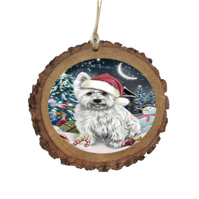 Have a Holly Jolly Christmas Happy Holidays West Highland White Terrier Dog Wooden Christmas Ornament WOR48257