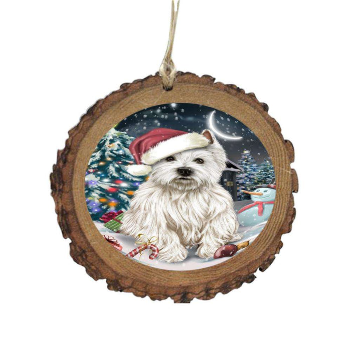 Have a Holly Jolly Christmas Happy Holidays West Highland White Terrier Dog Wooden Christmas Ornament WOR48258