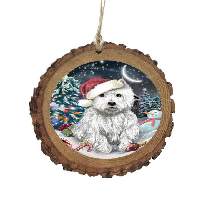 Have a Holly Jolly Christmas Happy Holidays West Highland White Terrier Dog Wooden Christmas Ornament WOR48259
