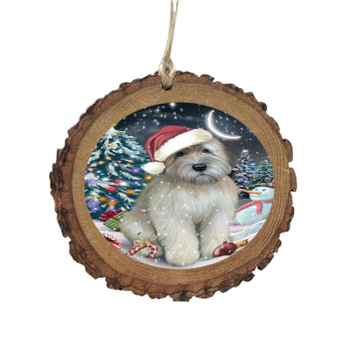 Have a Holly Jolly Christmas Happy Holidays Wheaten Terrier Dog Wooden Christmas Ornament WOR48360