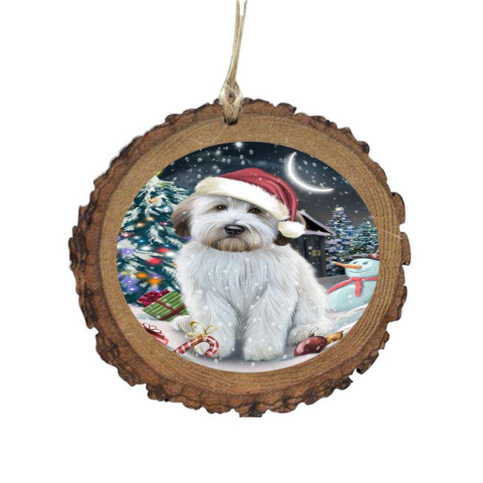 Have a Holly Jolly Christmas Happy Holidays Wheaten Terrier Dog Wooden Christmas Ornament WOR48362