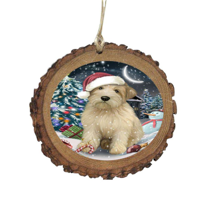 Have a Holly Jolly Christmas Happy Holidays Wheaten Terrier Dog Wooden Christmas Ornament WOR48363