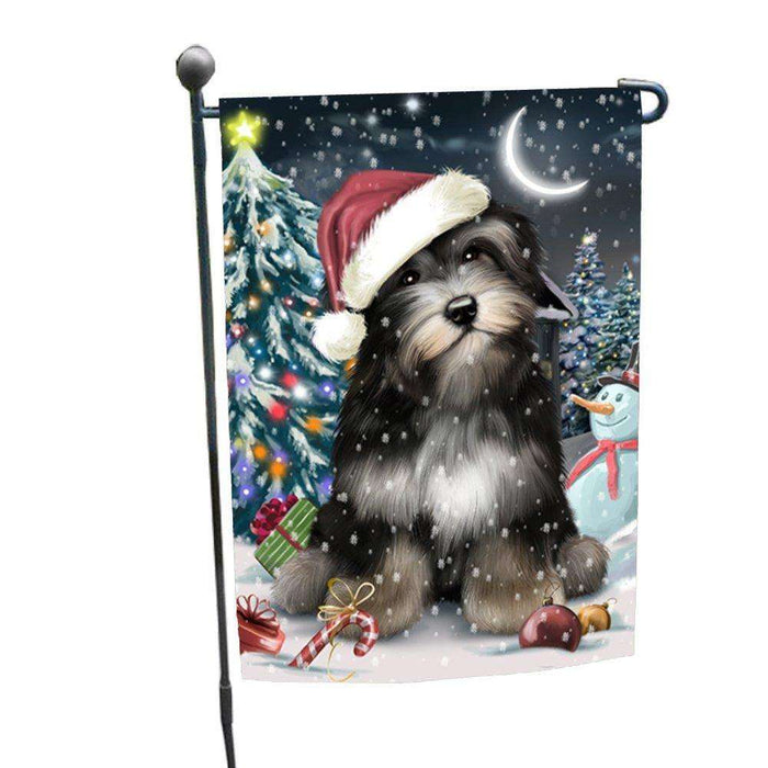 Have a Holly Jolly Christmas Havanese Dog in Holiday Background Garden Flag D098