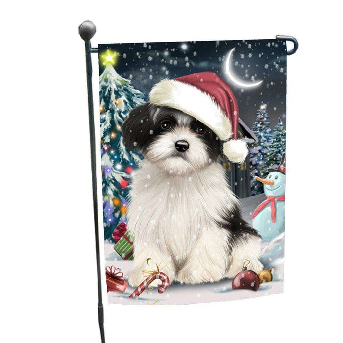 Have a Holly Jolly Christmas Havanese Dog in Holiday Background Garden Flag D100