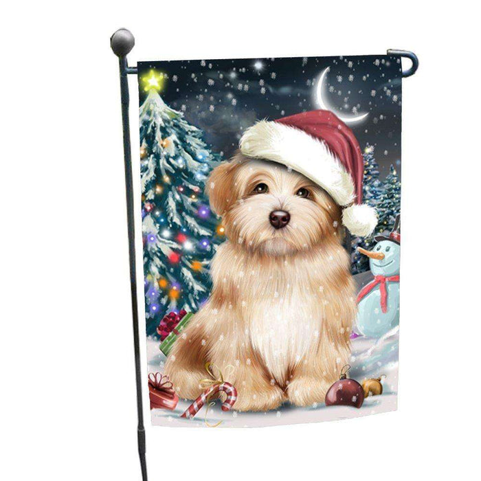 Have a Holly Jolly Christmas Havanese Dog in Holiday Background Garden Flag D101
