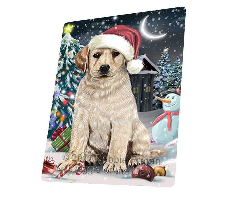 Have a Holly Jolly Christmas Labrador Dog in Holiday Background Large Refrigerator / Dishwasher Magnet D083