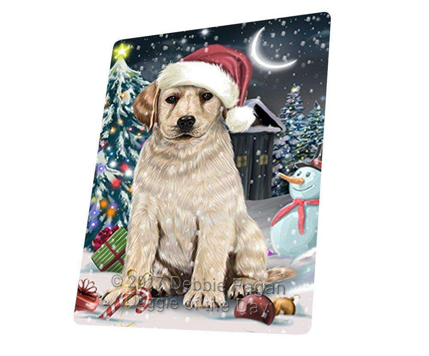 Have a Holly Jolly Christmas Labrador Dog in Holiday Background Tempered Cutting Board D083