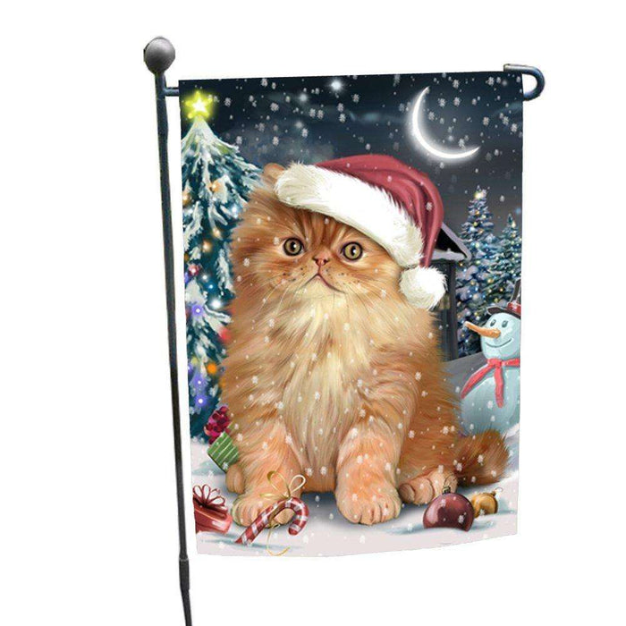 Have a Holly Jolly Christmas Persian Cat in Holiday Background Garden Flag D201