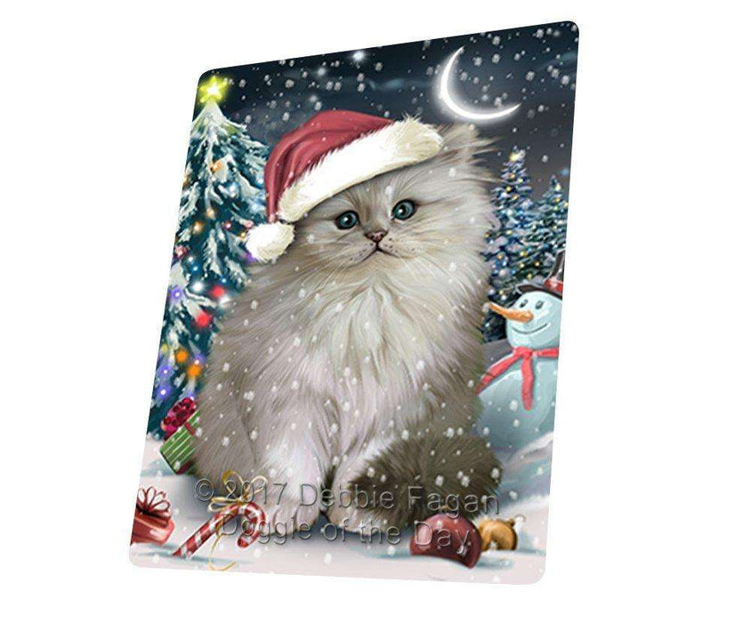 Have a Holly Jolly Christmas Persian Cat in Holiday Background Large Refrigerator / Dishwasher Magnet D198