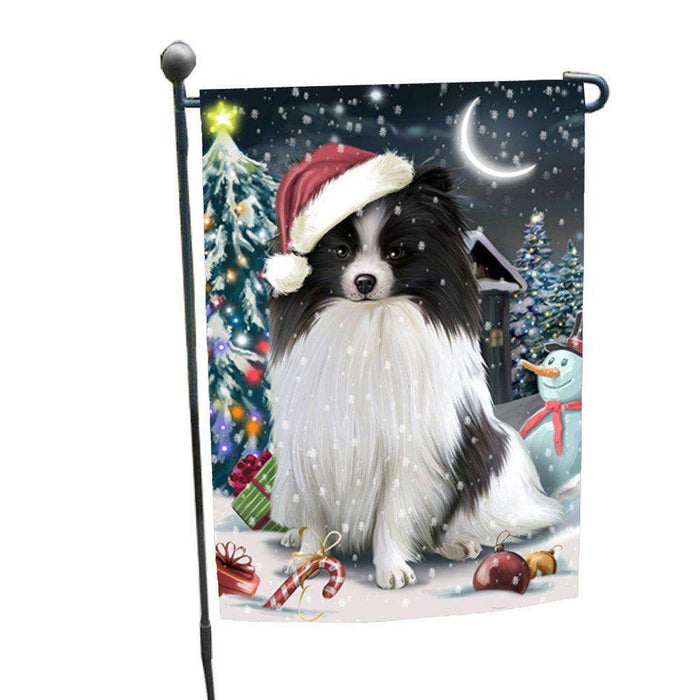 Have a Holly Jolly Christmas Pomeranians Dog in Holiday Background Garden Flag D203