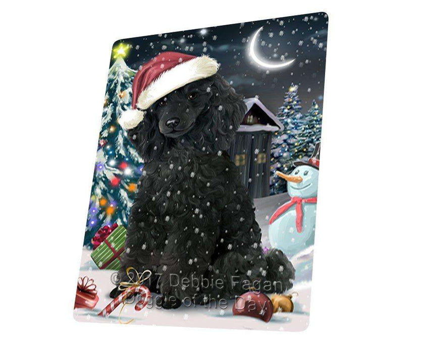 Have a Holly Jolly Christmas Poodles Dog in Holiday Background Large Refrigerator / Dishwasher Magnet D111