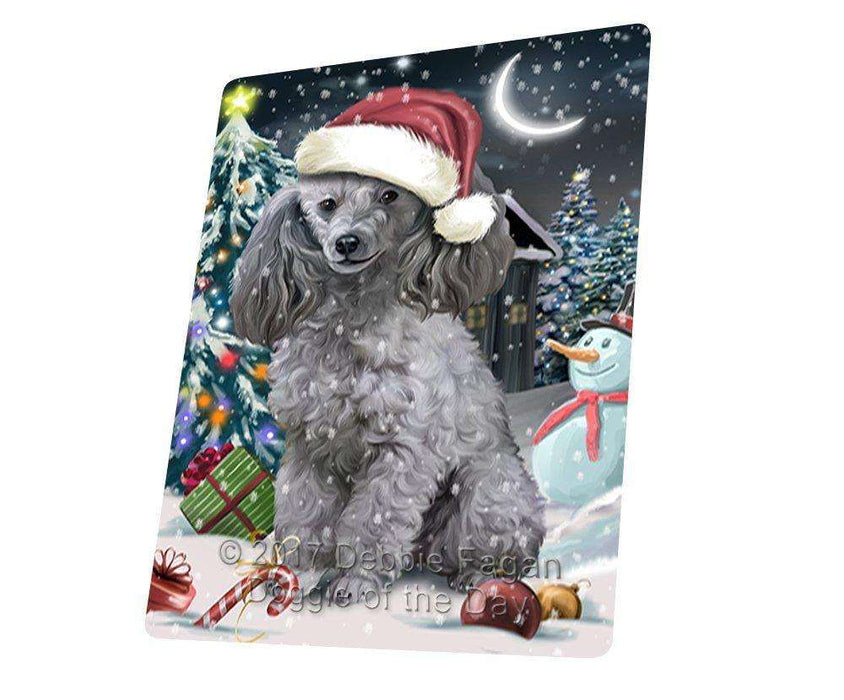 Have A Holly Jolly Christmas Poodles Dog In Holiday Background Magnet Mini (3.5" x 2") D112
