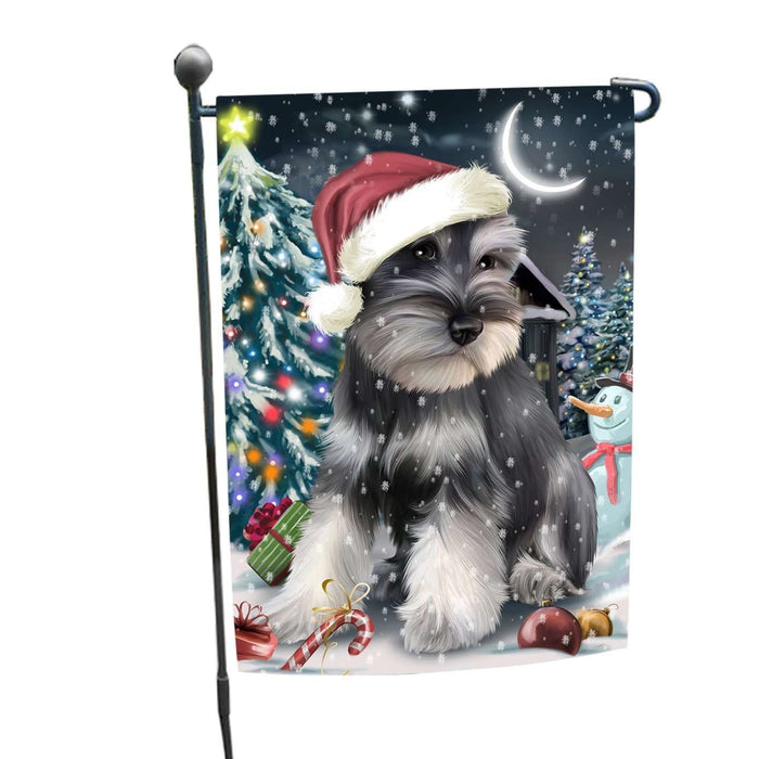 Have a Holly Jolly Christmas Schnauzer Dog in Holiday Background Garden Flag D038