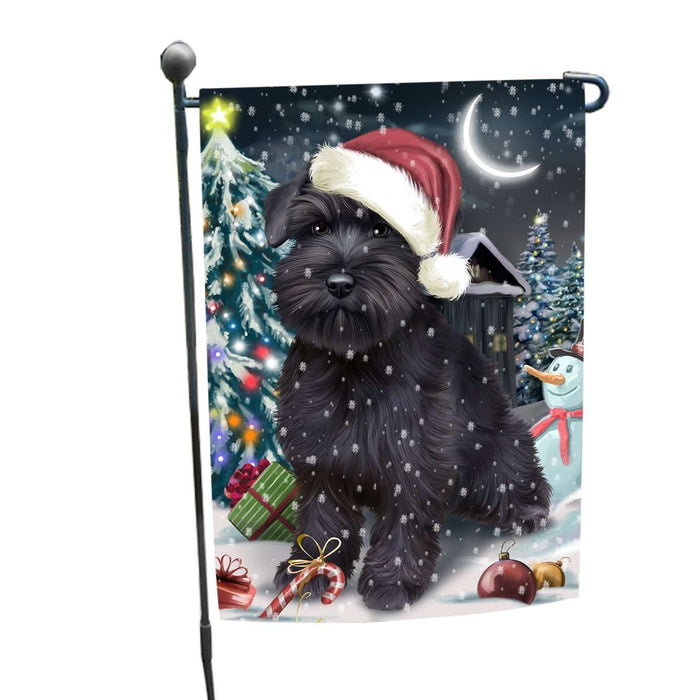 Have a Holly Jolly Christmas Schnauzer Dog in Holiday Background Garden Flag D039