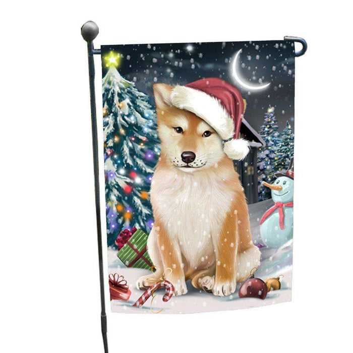 Have a Holly Jolly Christmas Shiba Inu Dog in Holiday Background Garden Flag D206