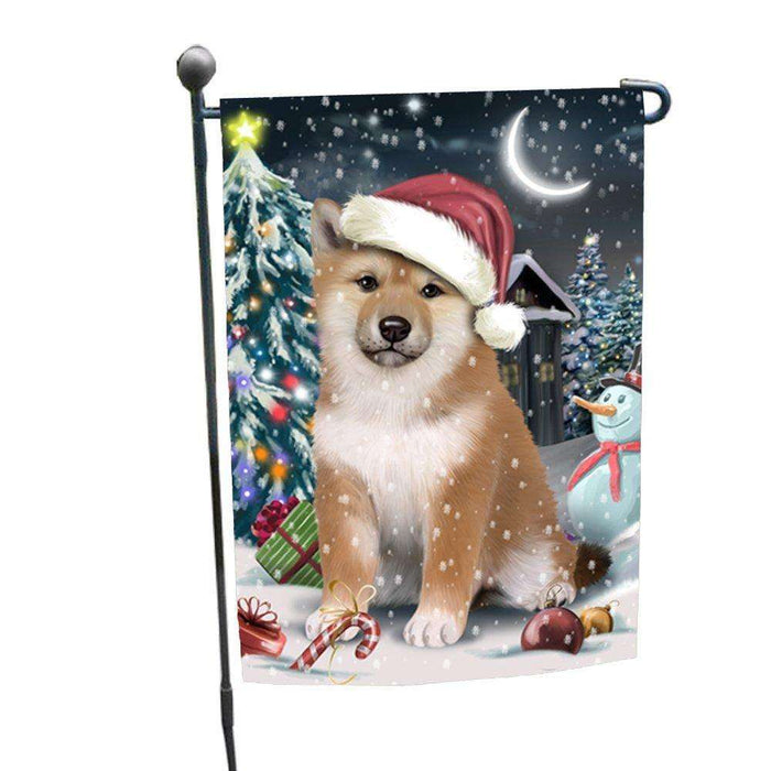 Have a Holly Jolly Christmas Shiba Inu Dog in Holiday Background Garden Flag D207