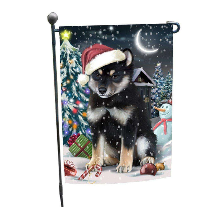 Have a Holly Jolly Christmas Shiba Inu Dog in Holiday Background Garden Flag D208