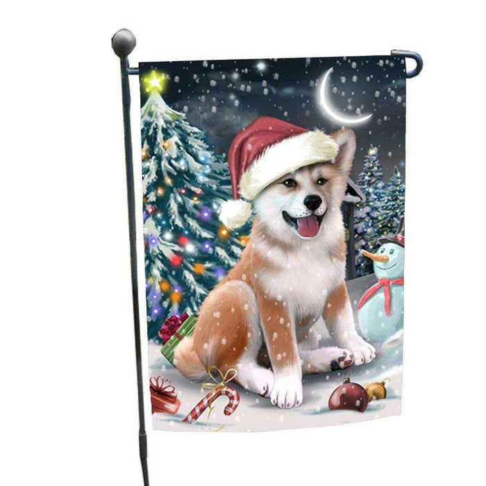 Have a Holly Jolly Christmas Shiba Inu Dog in Holiday Background Garden Flag D209