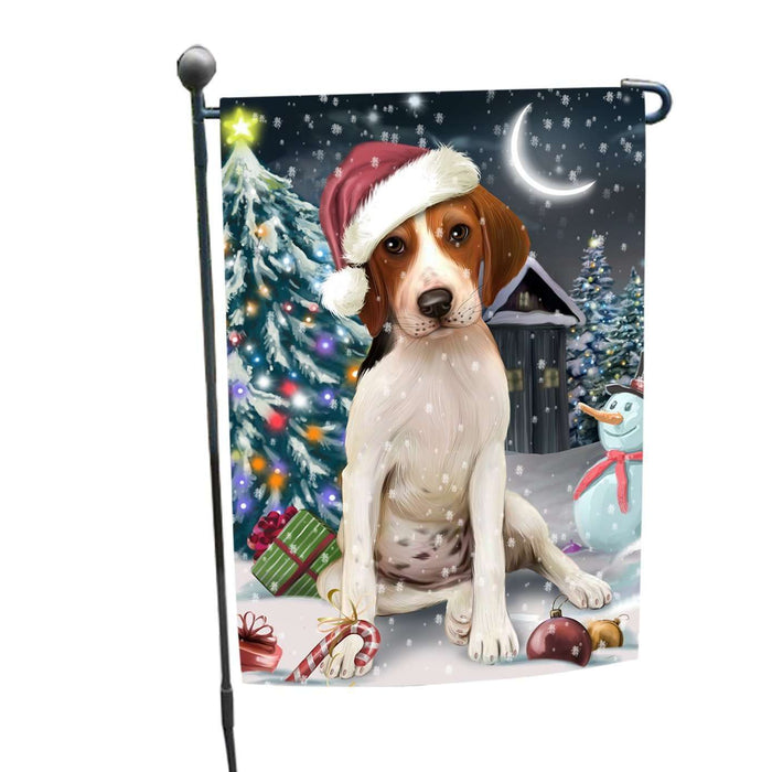 Have a Holly Jolly Christmas Treeing Walker Coonhound Dog in Holiday Background Garden Flag D167