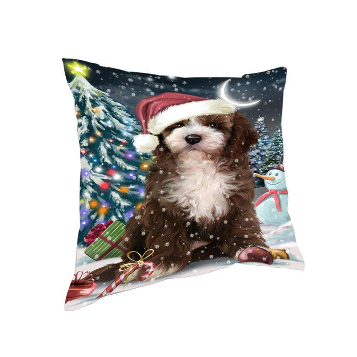 Have a Holly Jolly Cockapoo Dog Christmas Pillow PIL62948