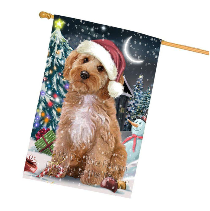 Have a Holly Jolly Cockapoo Dog Christmas  House Flag FLG51778