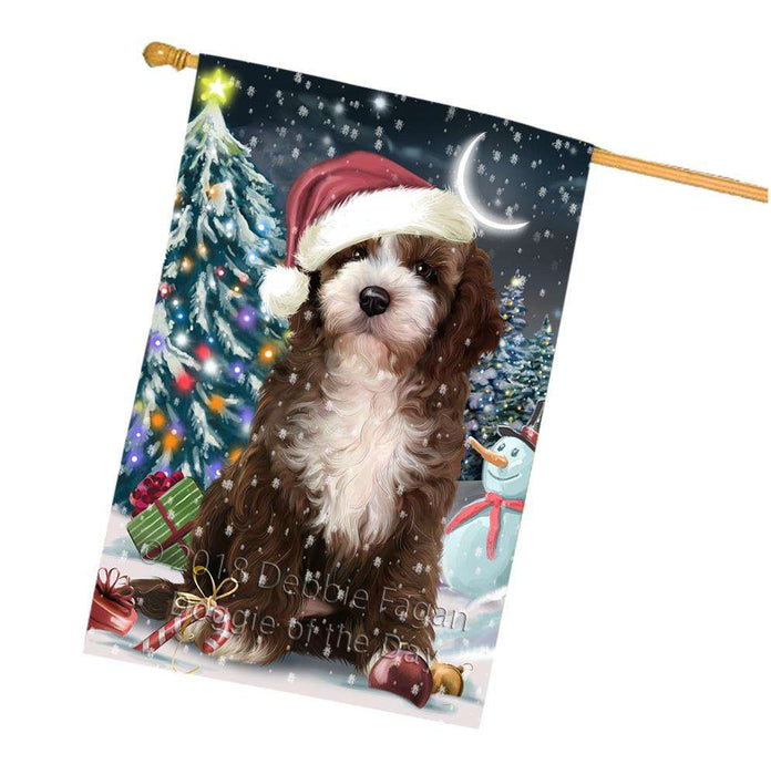 Have a Holly Jolly Cockapoo Dog Christmas  House Flag FLG51779