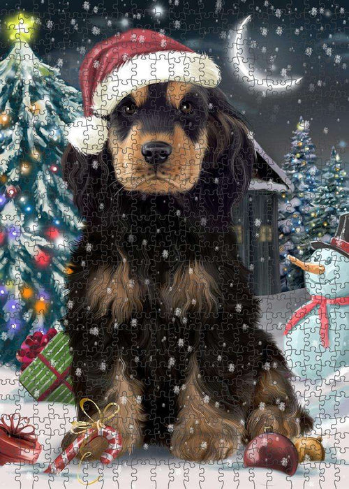 Have a Holly Jolly Cocker spaniel Dog Christmas Puzzle with Photo Tin PUZL59034