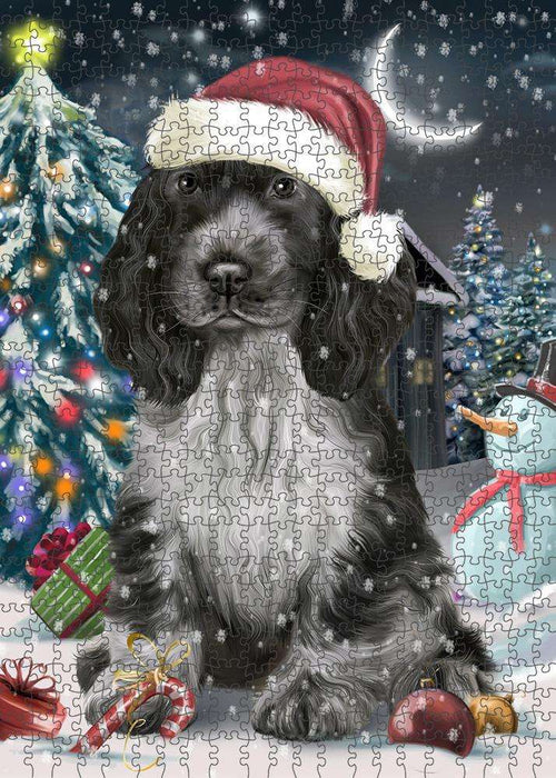 Have a Holly Jolly Cocker spaniel Dog Christmas Puzzle with Photo Tin PUZL59040