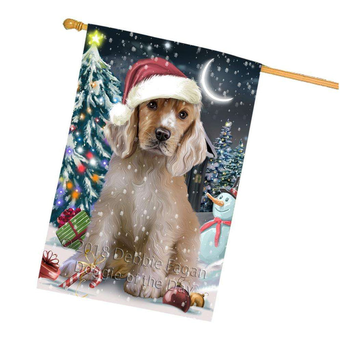 Have a Holly Jolly Cocker spaniel Dog Christmas  House Flag FLG51781