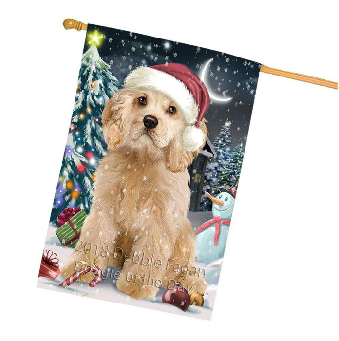 Have a Holly Jolly Cocker spaniel Dog Christmas  House Flag FLG51783