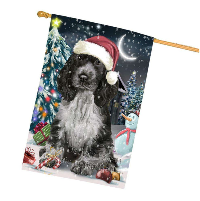 Have a Holly Jolly Cocker spaniel Dog Christmas  House Flag FLG51784