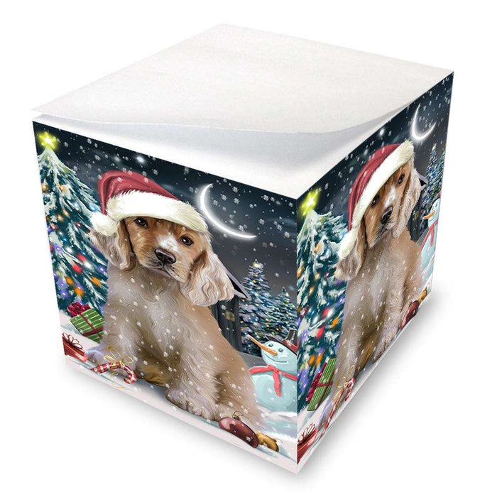 Have a Holly Jolly Cocker spaniel Dog Christmas  Note Cube NOC51648