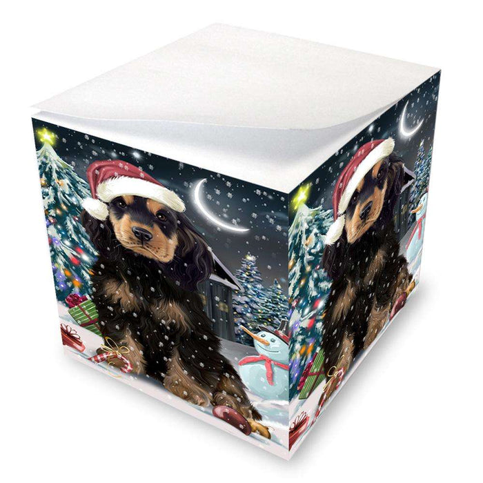 Have a Holly Jolly Cocker spaniel Dog Christmas  Note Cube NOC51649