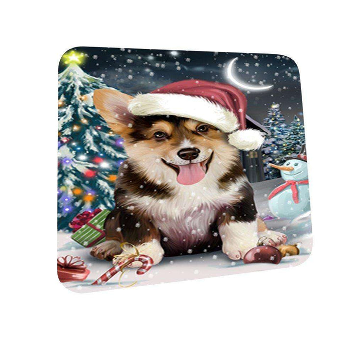 Have a Holly Jolly Corgi Dog Christmas Coasters CST076 (Set of 4)