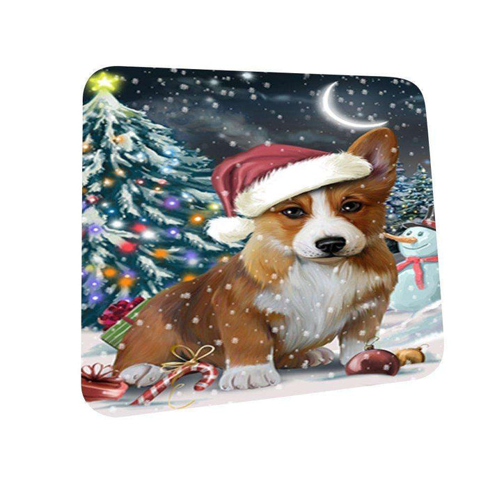 Have a Holly Jolly Corgi Dog Christmas Coasters CST077 (Set of 4)