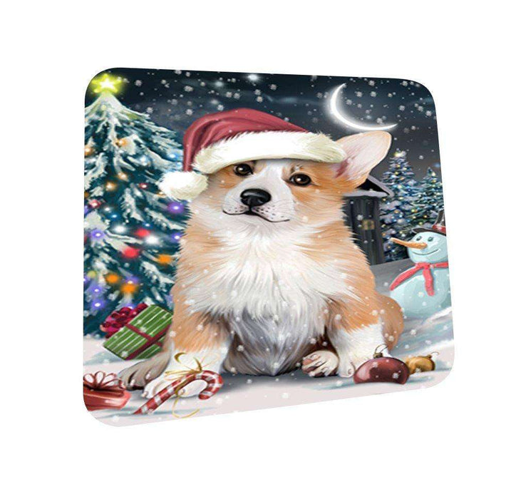 Have a Holly Jolly Corgi Dog Christmas Coasters CST078 (Set of 4)