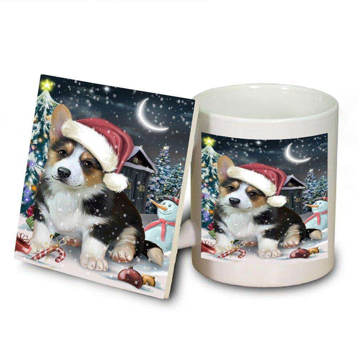 Have a Holly Jolly Corgi Dog Christmas Mug and Coaster Set MUC0169