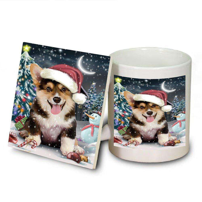Have a Holly Jolly Corgi Dog Christmas Mug and Coaster Set MUC0170