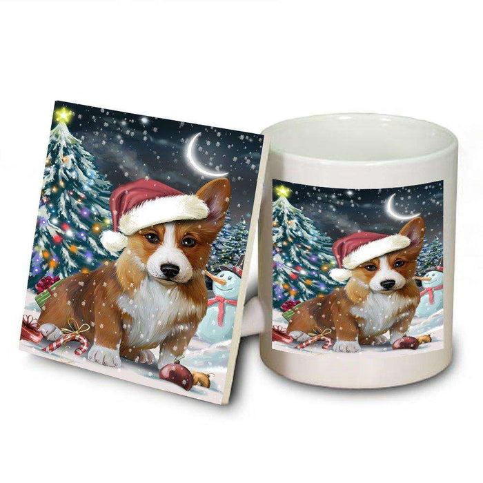 Have a Holly Jolly Corgi Dog Christmas Mug and Coaster Set MUC0171