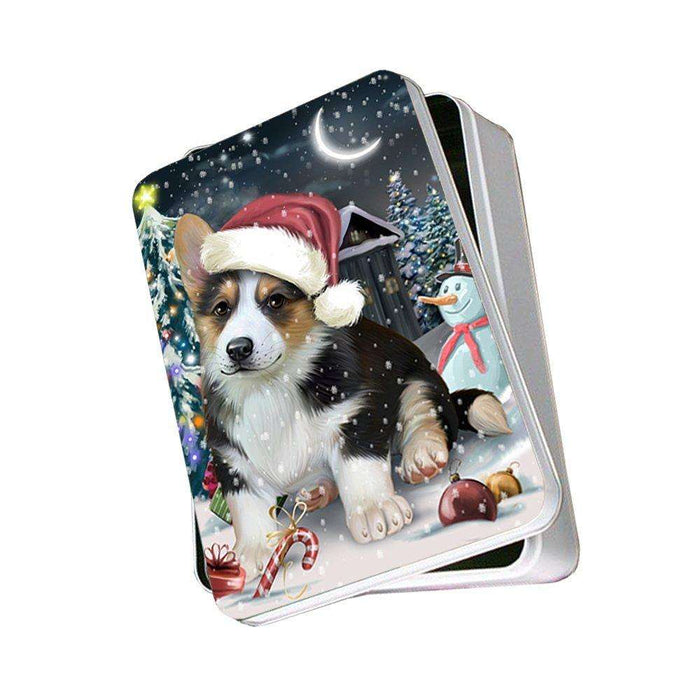 Have a Holly Jolly Corgi Dog Christmas Photo Storage Tin PTIN0169